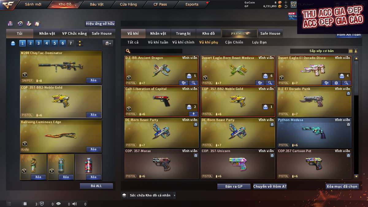 shop acc cf uy tin gia re